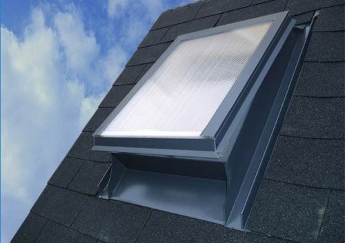 Mansardă de acoperiș din aluminiu cu macrolon, 600 x 600, antracit