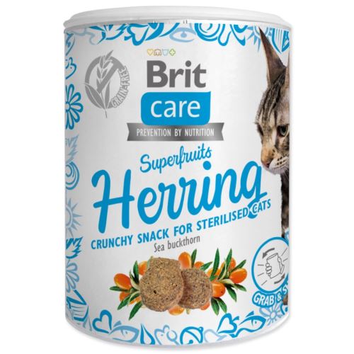 BRIT Care Cat Snack Superfruits Herring cu cătină de mare 100 g