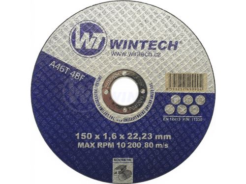 Disc de tăiere WT WINTECH® Extra 150x1,6x22,2 pentru metal / pachet 1 buc.