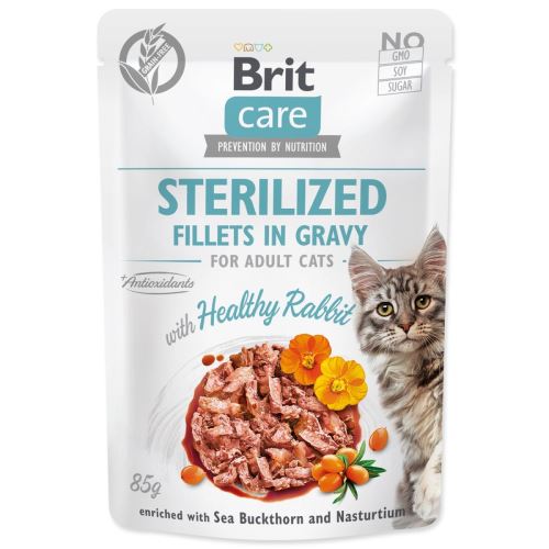 BRIT Care Cat Fileuri sterilizate în sos cu iepure sănătos 85 g