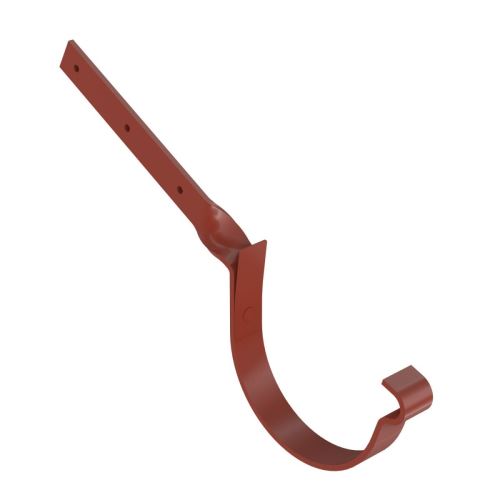 BRYZA Cârlig de jgheab galvanizat răsucit Ø 125 mm, roșu cărămidă RAL 8004