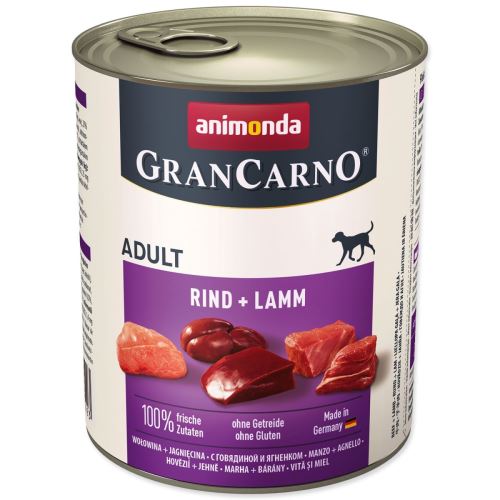 Conserve de carne de vită + miel Gran Carno 800 g