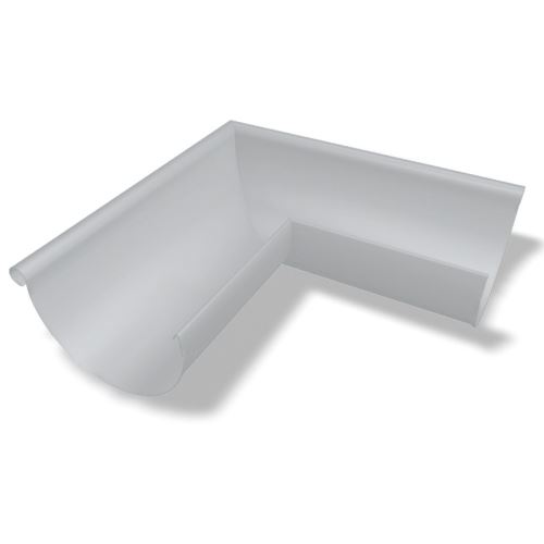 PREFA colț de jgheab pentru exterior 90° aluminiu Ø 150 mm, argintiu metalic RAL 9006