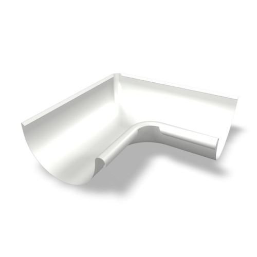 PREFA colț de jgheab interior de 90° din aluminiu Ø 125 mm, Prefa alb P10 RAL 9002