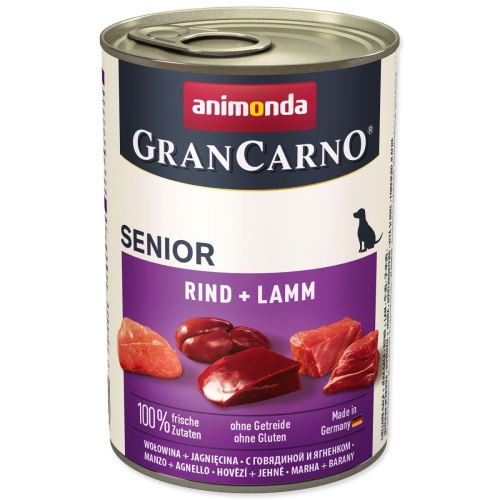 Conserve Gran Carno Senior carne de vită + miel 400 g