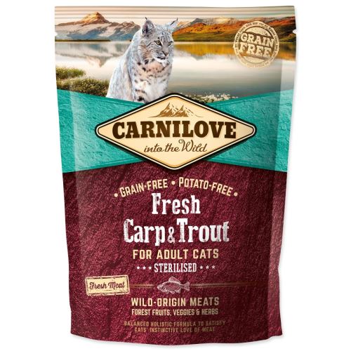 CARNILOVE Fresh Carp & Trout Sterilizat pentru pisici adulte 400 g