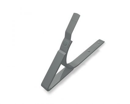 Cârlig de aluminiu PREFA pentru jgheab de acoperiș Ø 125 mm, gri deschis P10 RAL 7005