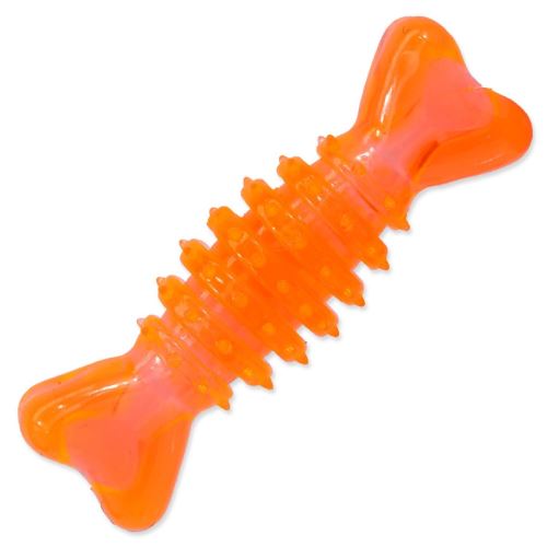 Jucărie DOG FANTASY os de cauciuc portocaliu 12 cm 1 buc