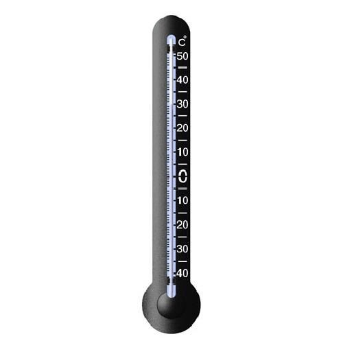 Termometru pentru interior/exterior 29cm plastic, negru