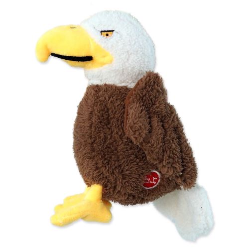DOG FANTASY Jucărie reciclată Squeaky Eagle cu aripi zbârnâitoare 21 cm