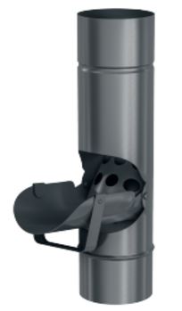 BRYZA Clapetă pentru apă de ploaie galvanizată Ø 100 mm, negru RAL 9005