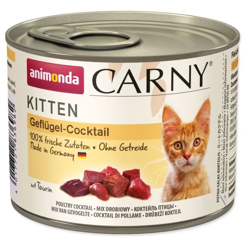 Conservă Carny Kitten mix de păsări de curte 200 g
