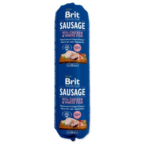 BRIT Premium Dog Sausage Pui și pește alb 800 g