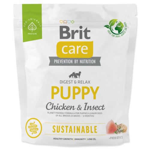 Brit Care Dog Sustainable Puppy Pui și insecte 1kg