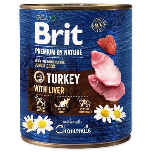 BRIT Premium by Nature Curcan cu ficat 800 g
