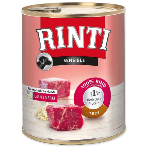Conservă RINTI Sensible beef + orez 800 g