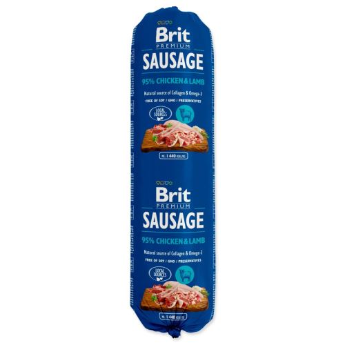 BRIT Premium Dog Sausage Pui și miel 800 g