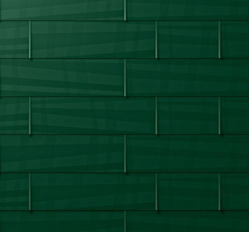 Panoul PREFA pentru acoperișuri/fundamente fx.12, 1400 x 420 mm mare și neted, verde mușchi P10 / pachet 11,76 m2