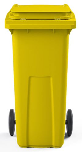 Coș de plastic 120l galben