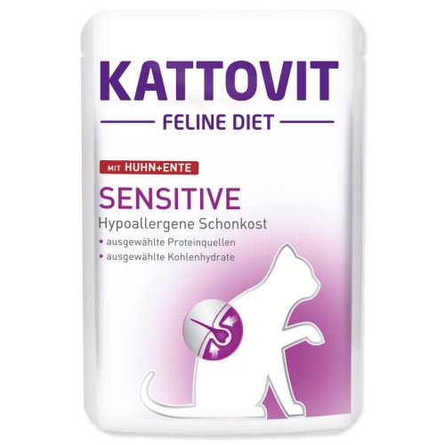 Capsulă KATTOVIT Sensitive pui + rață 85 g