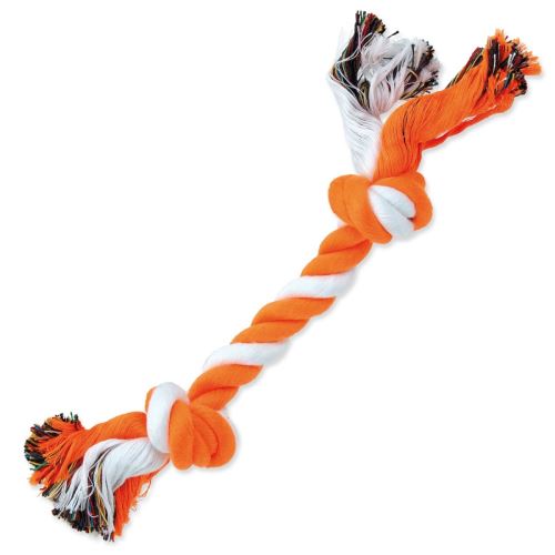 Nod DOG FANTASY bumbac portocaliu și alb 2 fitiluri 25 cm 1 bucată