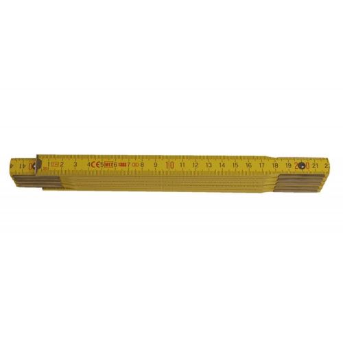 Bandă de măsurat pliabilă Profi, din lemn, galbenă, lungime 1M / pachet 1 buc.