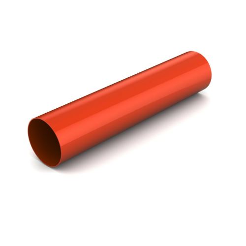 BRYZA Gură de scurgere din plastic fără gât Ø 63 mm, lungime 3M, roșu cărămiziu RAL 8004