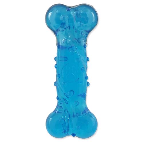 Jucărie DOG FANTASY STRONG os cu miros de slănină albastru 12,5 cm