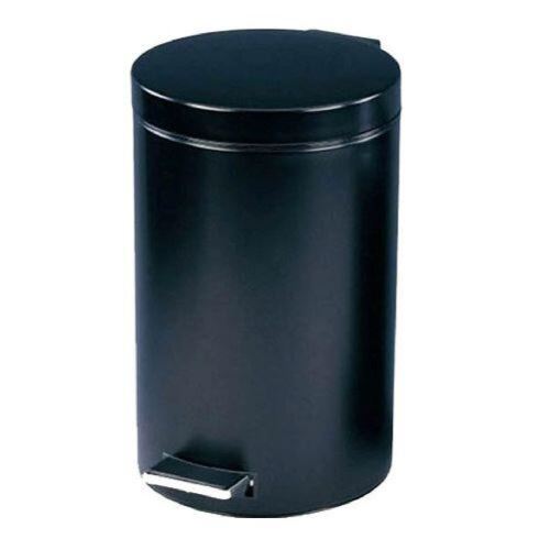 Coș de gunoi 3l rotund din metal negru, cu inserție PH