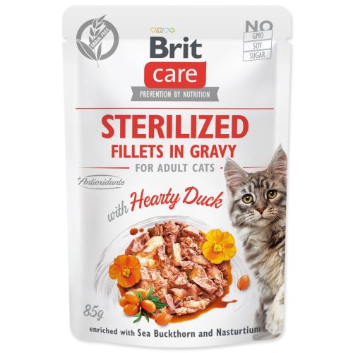 BRIT Care Cat Fileuri sterilizate în sos de rață cu rață consistentă 85 g