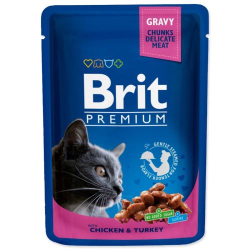 BRIT Premium Cat Pui și curcan 100 g