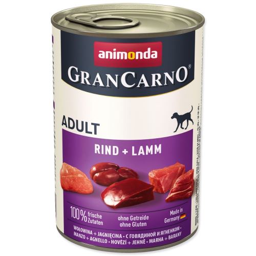 Conserve de carne de vită + miel Gran Carno 400 g