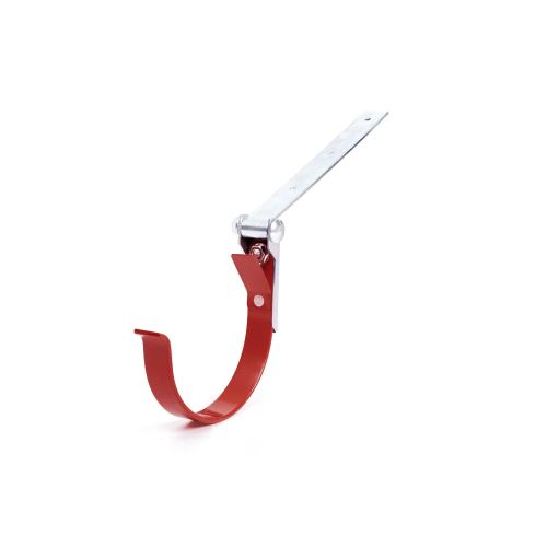 BRYZA Cârlig metalic pentru jgheaburi cu articulație Ø 125 mm, roșu RAL 3011