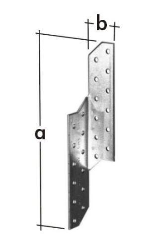 Cuplaj pentru rafturi și căpriori LK 1, 32x170, stânga tablă zincată / pachet 1 buc.
