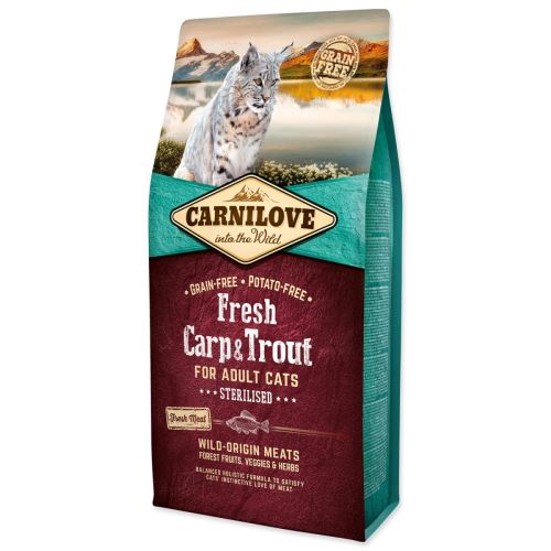 CARNILOVE Fresh Carp & Trout Sterilizat pentru pisici adulte 6 kg