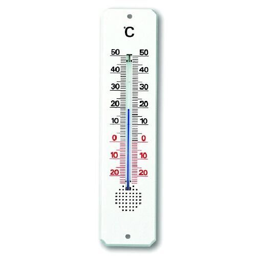 Termometru pentru interior/exterior 20cm plastic, alb