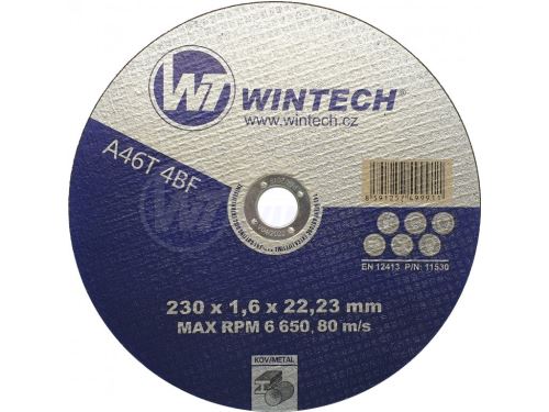Disc de tăiere WT WINTECH® Extra 230x1,6x22,2 pentru metal / pachet 1 buc.