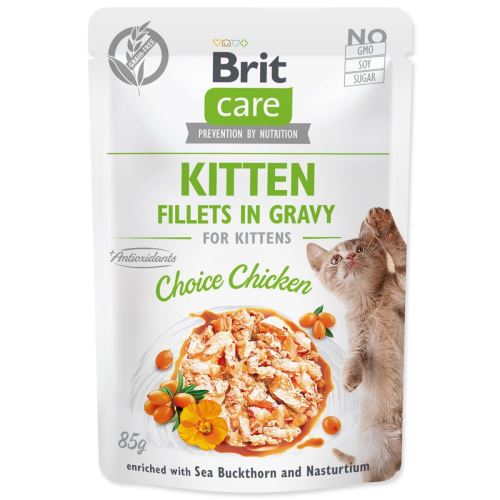 BRIT Care Cat Kitten Fillets în sos de pui Choice Pui 85 g