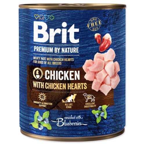 BRIT Premium by Nature Pui cu inimi de pui 800 g