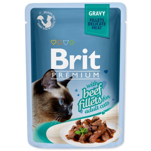 BRIT Premium Cat Fileuri delicate în sos cu carne de vită 85 g