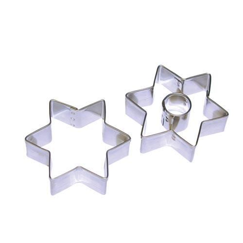Tăietor de bomboane STAR 6cm+centru 2 piese din oțel inoxidabil