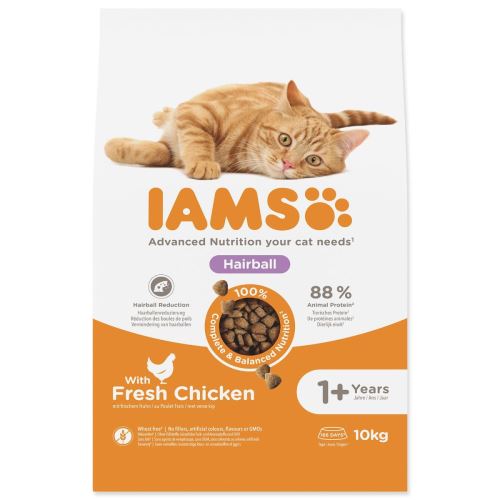 IAMS Cat Adult/Senior Hairball Chicken 10kg