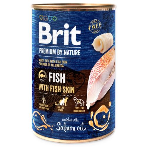 BRIT Premium by Nature Pește cu piele de pește 400 g