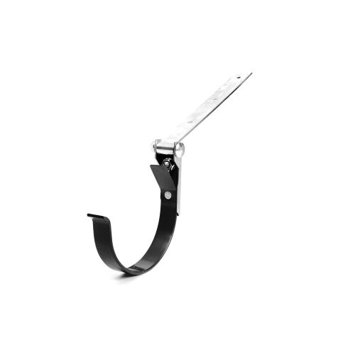 BRYZA Cârlig metalic pentru jgheaburi cu articulație Ø 125 mm, negru RAL 9005
