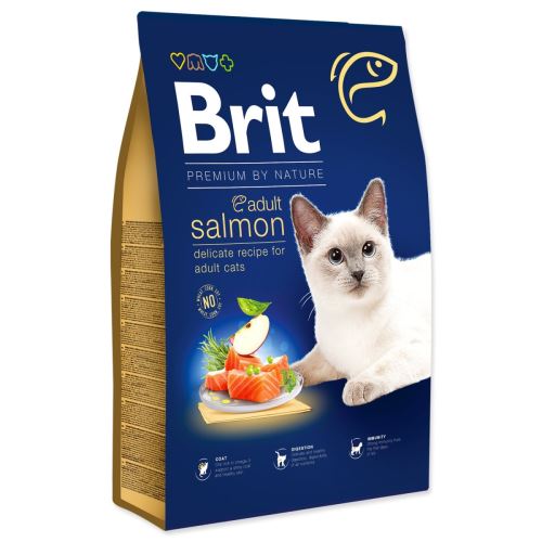 BRIT Premium by Nature Cat Adult Somon 8 kg