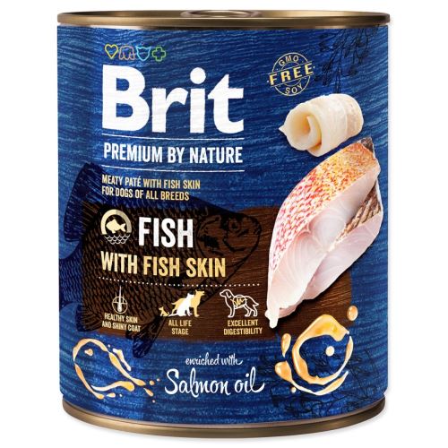 BRIT Premium by Nature Pește cu piele de pește 800 g