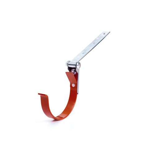 BRYZA Cârlig metalic pentru jgheaburi cu articulație Ø 125 mm, roșu cărămidă RAL 8004