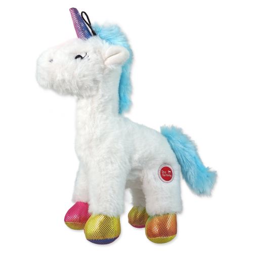 Jucărie DOG FANTASY Jucărie de pluș unicorn fluierând mix de culori 26 cm