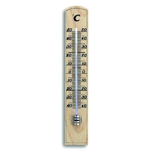 Termometru de cameră din lemn 20cm fag