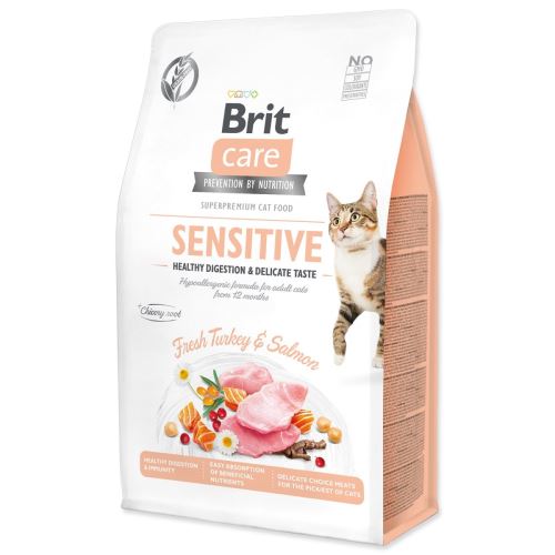 BRIT Care Cat Grain-Free Sensitive Sensitive Digestie sănătoasă și gust delicat 0,4 kg
